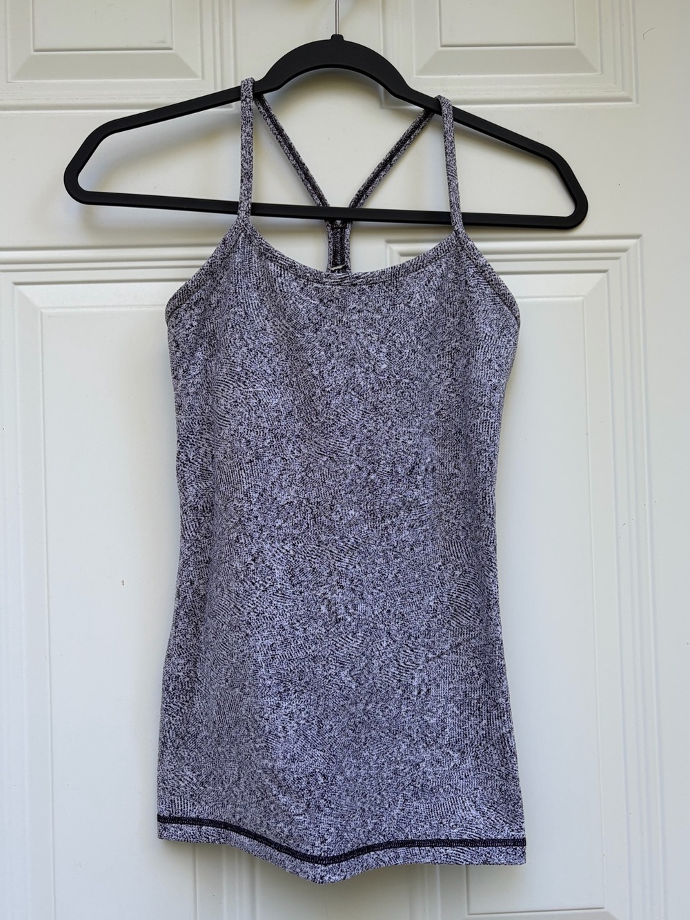 lululemon athletica Women’s Power Y Heathered Light Gray Strappy Tank